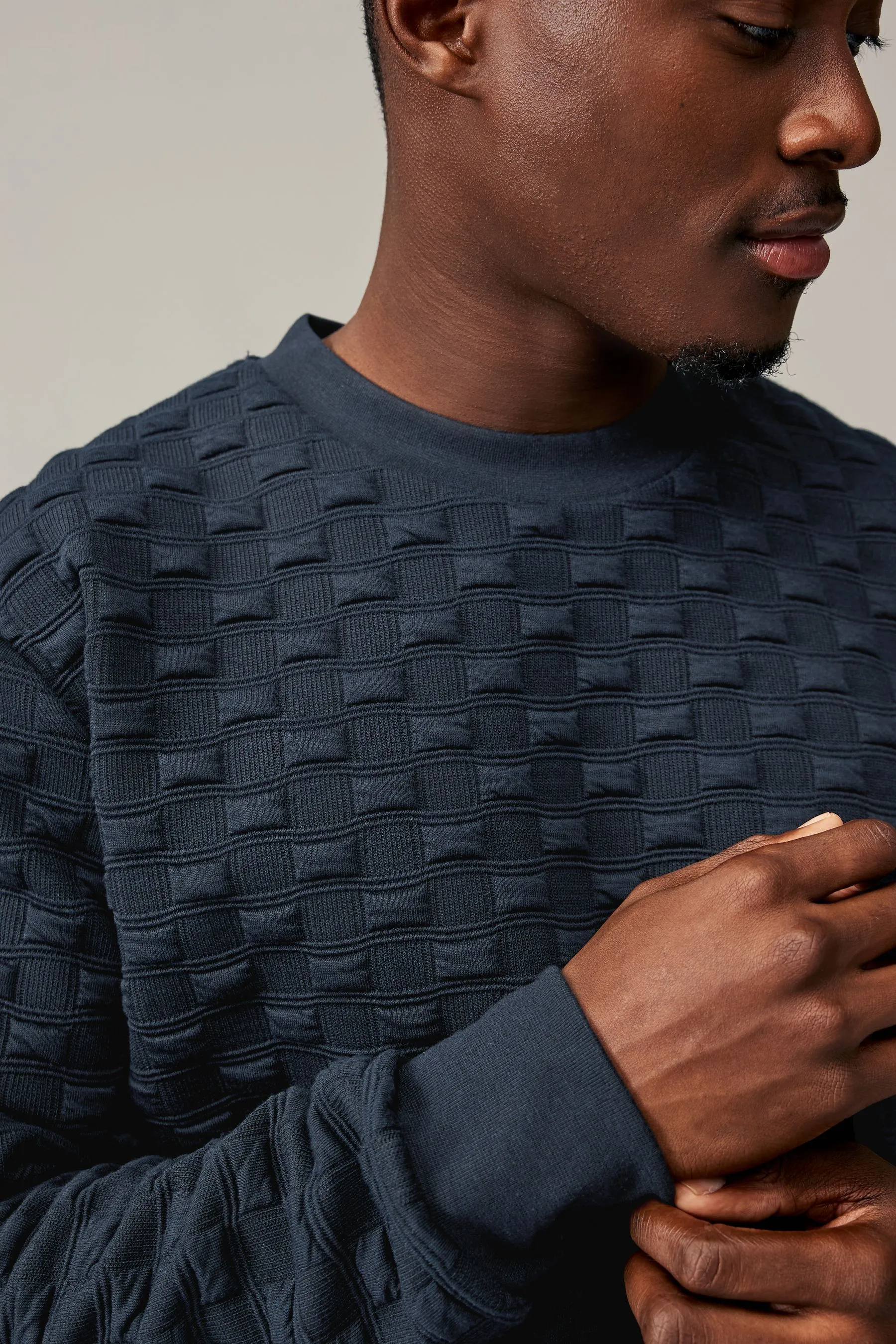 Premium Textured Crewneck Sweatshirt