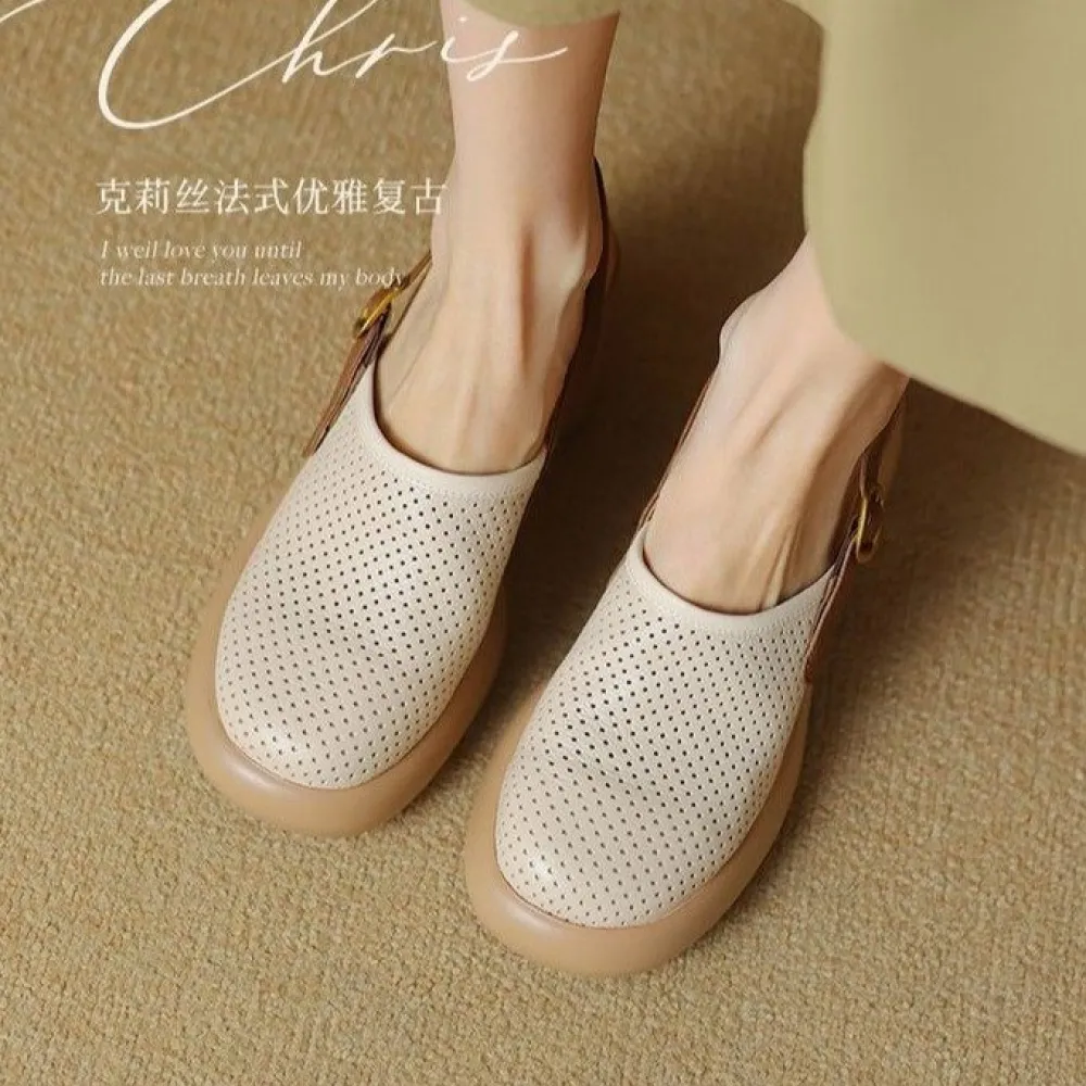 Polyurethane Sole Platform Toe Platform Hollow Sandals with Thick Sole for Women 2024 Es